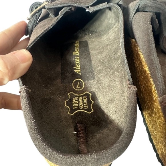 Alexis Bendel Brown Suede Leather Buckle Clogs NWOT - Picture 6 of 16